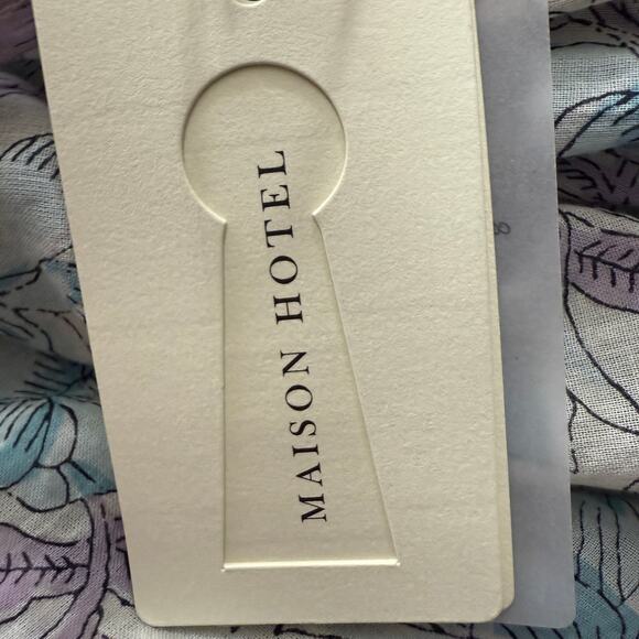 Maison Hotel Maxi Dress Size S Long Hawaiian Blue Purple Paradise Flora Boho NEW - Picture 10 of 12